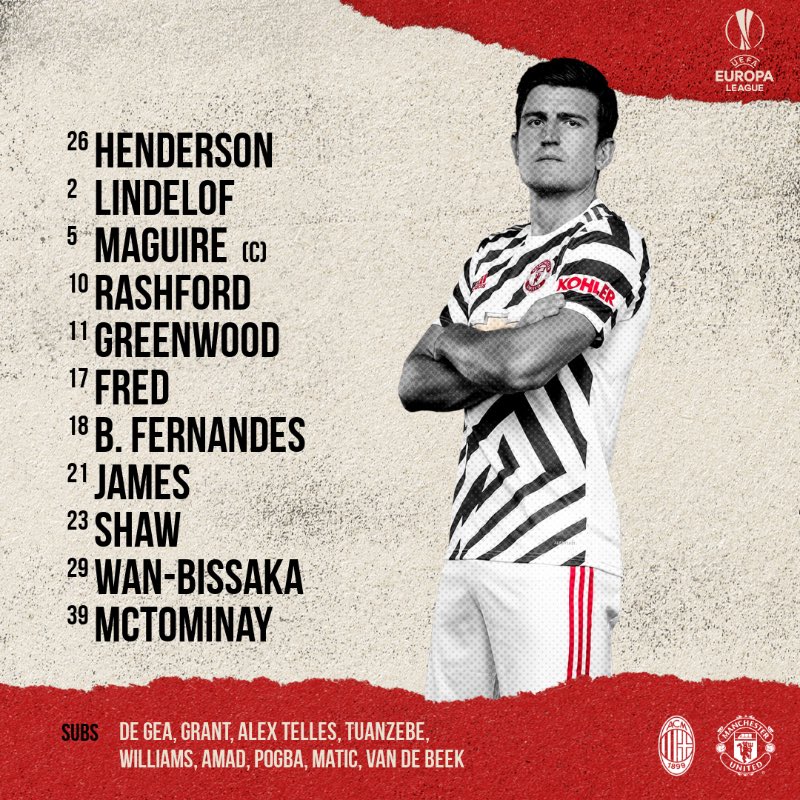 ManUtd_ID's tweet image. 1️⃣1️⃣ pertama untuk menghadapi AC Milan malam ini! ✊

#MUFC #UEL