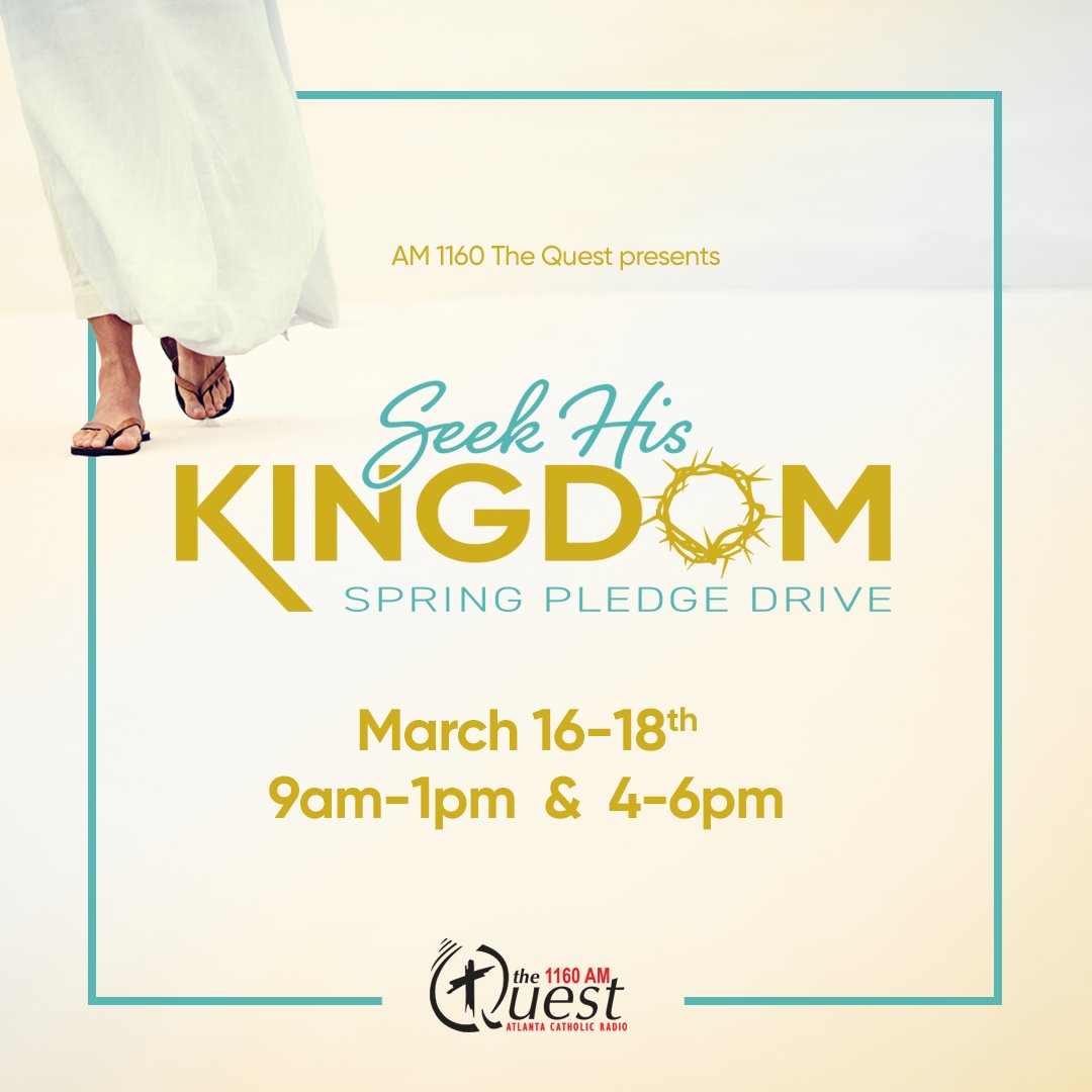 theQuestAtlanta's tweet photo. #StPatricksDay, round 2! Tune in for all things #Irish at 4 PM today for hour 17 of the Quest's #SeekHisKingdom Pledge Drive. Plus, special guest Fr. Kevin Peek will be on in the second half of the hour. Don't miss it!
#catholic #PledgeDrive #catholicradio #TuneIn #theQuestATL https://t.co/BXtU96XcVE