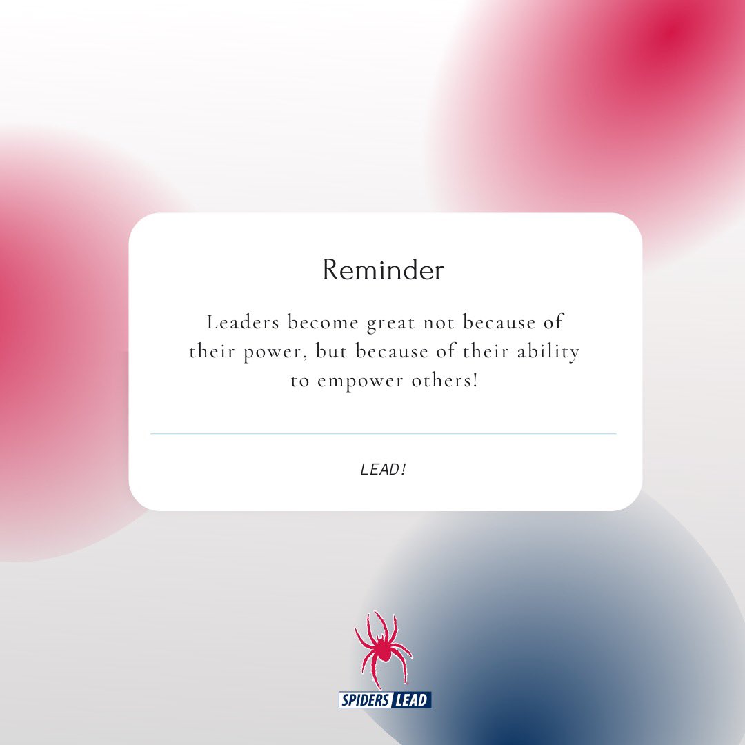 SpiderChampions's tweet photo. NUFF SAID! ๐ฃ๐ฃ๐ฃ
Shoutout to John Maxwell for todayโs quote of the day!
#SpidersLead https://t.co/v4g4wGhCRd