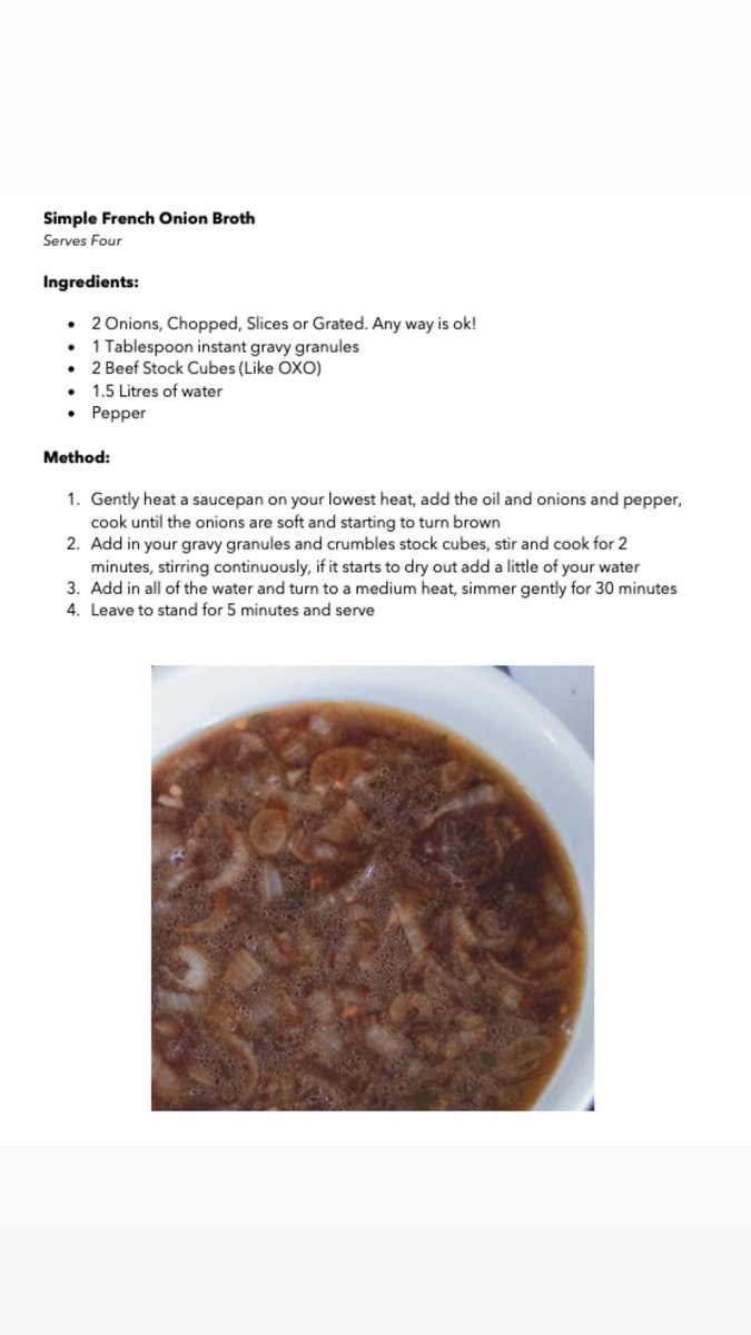 SimonJWoodUK's tweet photo. Simple soup..... this take on a classic French Onion is really quick, simple and cheap to make...
#feedingfamiliesfor30 https://t.co/u3YNRxLqWu