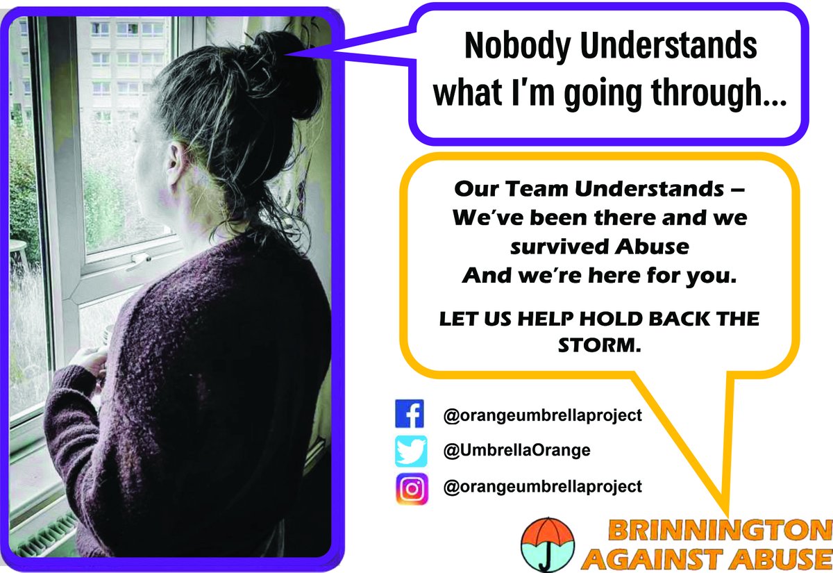 We understand that sometimes you feel alone and isolated, but you're not. Help is available when you're ready to ask for it. #DomesticAbuse <a href="/UmbrellaOrange/">The Orange Umbrella Project🧡</a>
 <a href="/OWLSgroup/">Owls Group 💜</a> <a href="/womenscentreSPT/">SWC</a> @StockportSWA <a href="/StockportTPA/">Stockport TPA</a> <a href="/SMBC_Community/">Communities Team</a>