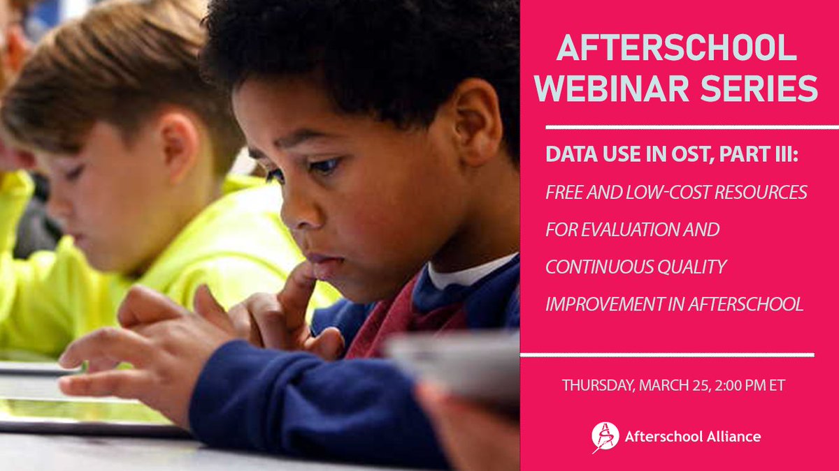 Public_Profit's tweet photo. Learn about our fave free and low cost evaluation resources for afterschool! Join us March 25 for this free webinar, with speakers from @LAsBEST @IgniteMN @SprocketsStPaul #DataUseOST
https://t.co/iAfXNJwaap https://t.co/UBrl8Xn7Eb