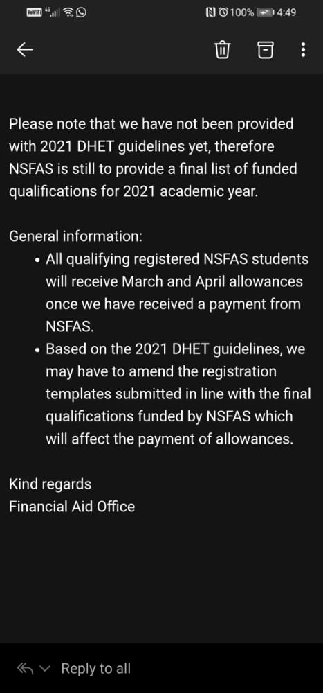 Tiido_G's tweet photo. Lmao it's @CPUT saying they will not give us February allowances yet we have been attending classes since then. 
#CPUTMUSTFALL 
#Asinamali https://t.co/rM7FZ3Zl2t