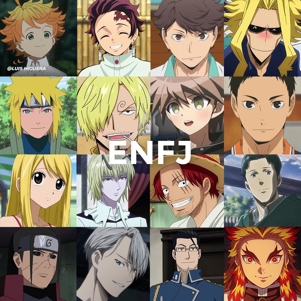 Anime Trending  Can you believe these 4 characters have the same  personality type Girltaku returns this week by talking about MBTI One of  the ladies is an ENFJ extroverted intuitive feeling