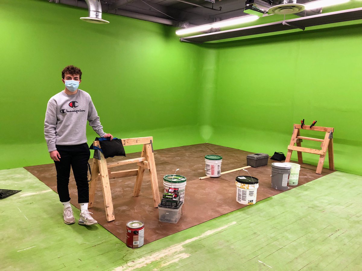 GSPathways's tweet image. Cameron is an intern at Reading Film Studio where he is learning about film production and editing. Here he is in the new green screen room. He plans on attending @ArizonaState where he will be a film major. @CipherSounds