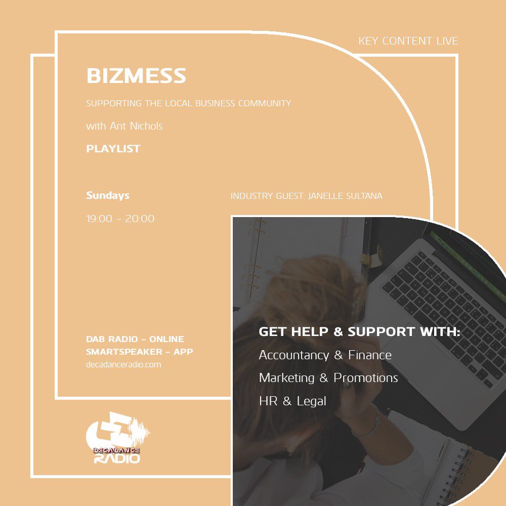 This Sunday BIZMESS is back! Our monthly show supporting local businesses is back with a bang, featuring our industry guest <a href="/janellesawyerx/">JMS</a> from <a href="/roxpromotions/">Brighton ROX</a> and we’ll be talking all things business.

Tune in from 7pm on Sunday 📻