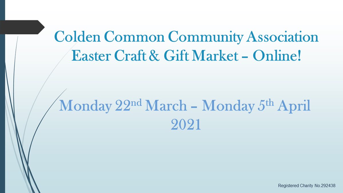 Colden Common Community Association Easter Craft &amp; Gift Market - Online! from 22nd March.
Shop from the comfort of home, support small, local Hampshire businesses - need an Easter gift, a birthday present, or just a treat for yourself? #community #handmadegifts #SmallBusiness