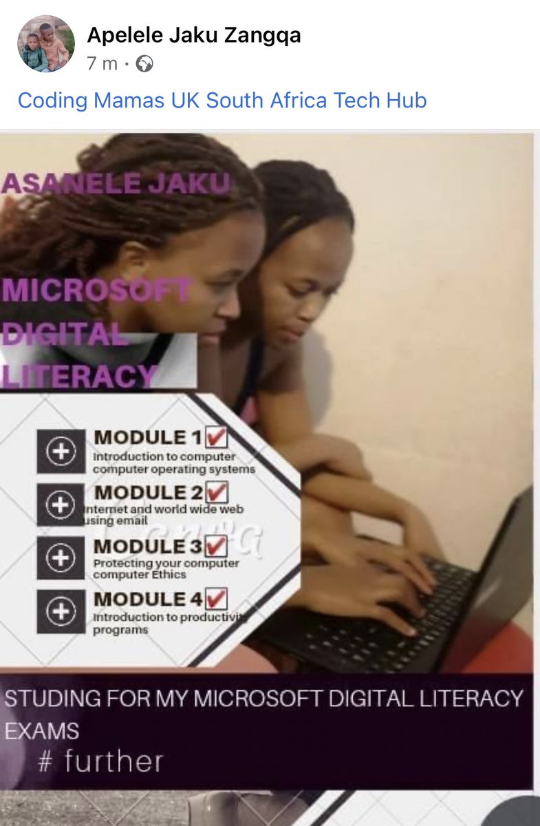 MamasCoding's tweet image. Tonight our Bizana EC ladies are studying hard for their exams tomorrow. Good luck ladies we know all of you worked really hard. @UKSATechHub #pioneeringsolutionsstudio #further #codingmamas @MicrosoftSA