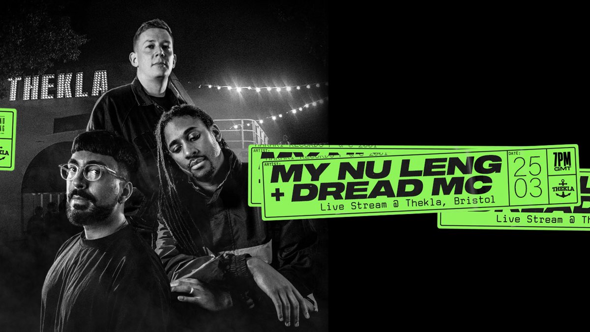 LIVE STREAM FROM THEKLA TOP DECK!🚢 Next Thursday we’re bringing you a DJ Set with Dread MC from Thekla, Bristol. We’ve been working hard in the studio so can’t wait to showcase a bunch of new music from us and our mates!