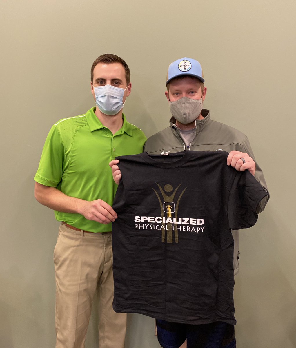 Congrats to another one of our graduates! Andrew came to us seeking therapy for some nagging shoulder pain. After completing 6 weeks of therapy with Blake Jeffres, PT, he is ready to hit the golf course and return to the ball field, pain free! Thanks for choosing SPT, Andrew!