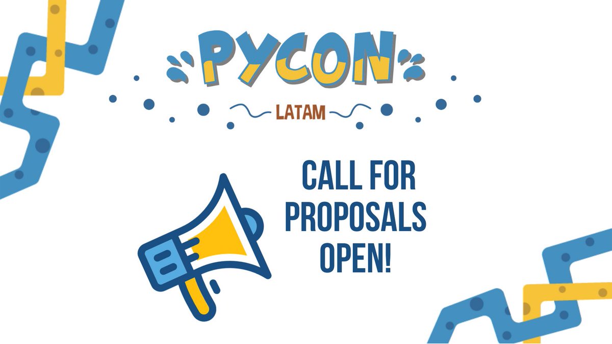 Call for proposals is now open. 👏🏼👏🏼

Don't miss the opportunity to be a speaker at PyConLatam 2021. 🐍

 Submit your proposal! 👇🏽
papercall.io/pyconlatam21

#Python 
#PyCon 
#Latam
#PyConLatam21  🐍