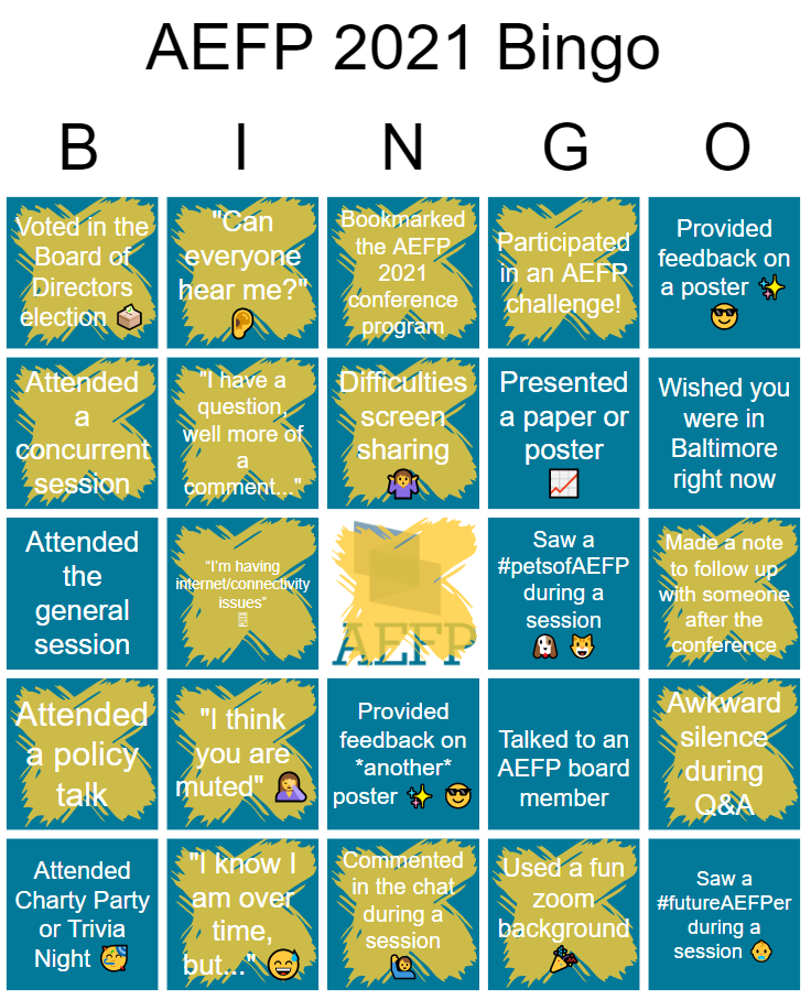 monicamald5's tweet photo. Yay!!! BINGO folks! @aefpweb #AEFPbingo #AEFP2021 https://t.co/oKNP8DYnzg
