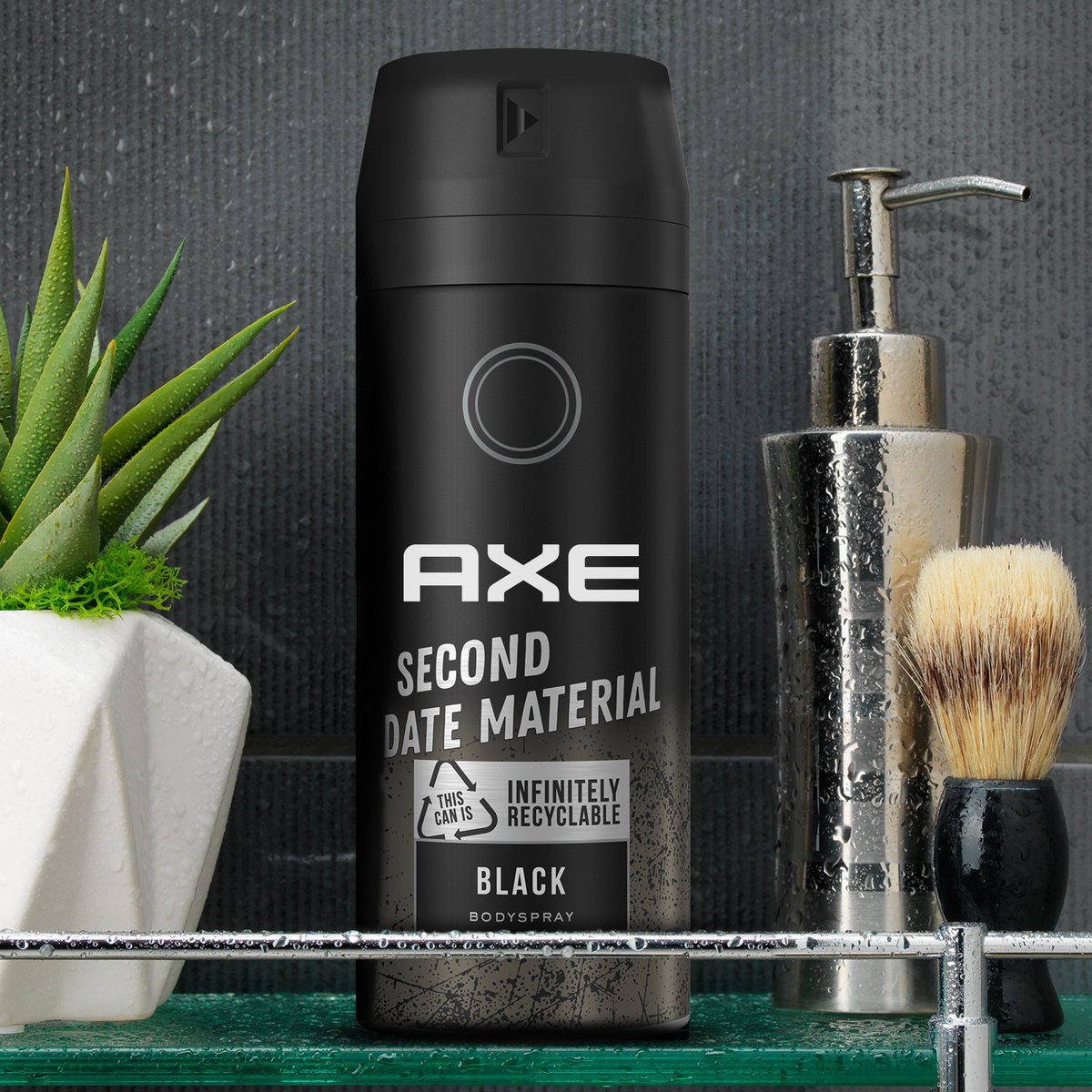 Axe cans are infinitely recyclable. Just like that one pick up line you’ve been sending everyone you match with #RecyclingDay