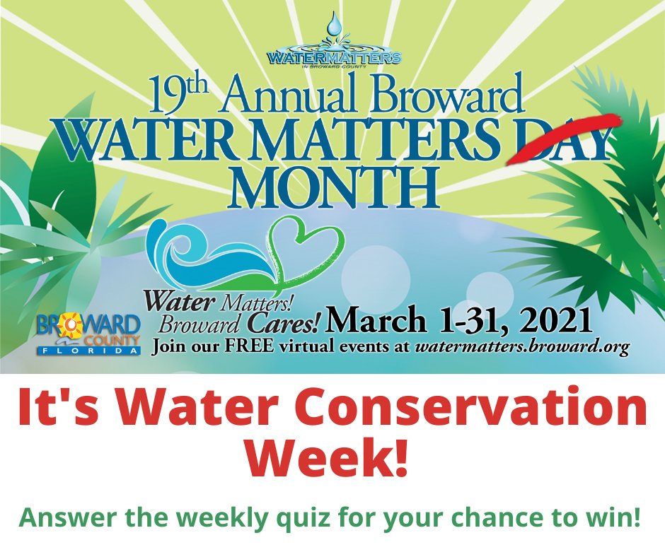 BrowardEnv's tweet photo. Today is...wait for it...#WaterMattersMonth, Water Conservation Week, #FixaLeak Week, & #NoDirtyDishesDay! What do they have in common? WATER💦
Water Matters to us, & it should to you. Learn how to protect our water resources, and get your chance to win! https://t.co/7bFC2XWqtA https://t.co/ndG5ykLckP