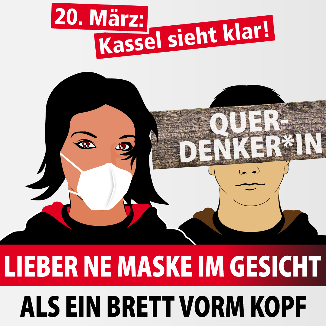 Hier kommen die aktuellen Infos zu Samstag: Wir planen eine Kundgebung am Samstag, Beginn 11.00 Uhr auf dem Opernplatz in Kassel. Bringt die Fahrräder mit um mobil zu sein!
Sobald es etwas neues gibt-erfahrt ihr es hier.
#KS2003 #zusammengegencorona #kassel #maskentragen #abstand
