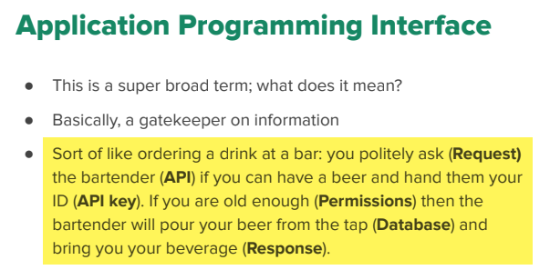 tzechiulei's tweet photo. GREAT, non-technical analogy of an #API from my colleague Tyler Snell!  :D  #webdev https://t.co/inn6npHFwB