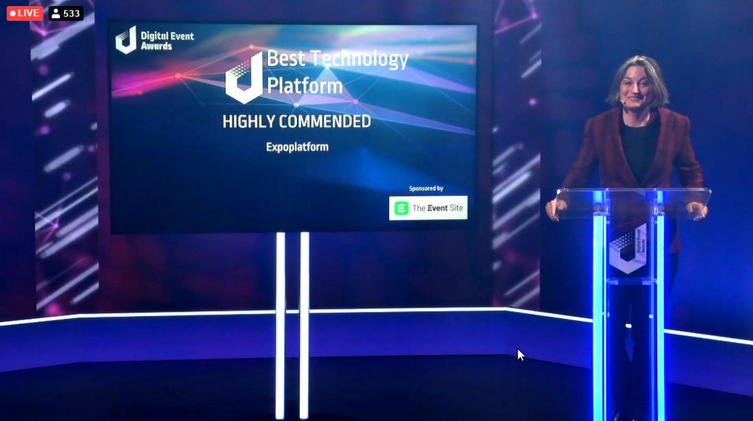 ExpoPlatform_'s tweet image. In addition, the team at ExpoPlatform are delighted to have been awarded "Highly Commended" for Best Technology Platform at the #digitaleventawards.

After a year of innovation and lots of hard work, we'd like to thank our team 😍 &amp;amp; our lovely customers for making this possible.