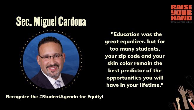 thereal_miamiaa's tweet photo. @OurTurnNatl is aiming to normalize educational justice by holding policy makers accountable for promises made during the #2020elections. We're calling on @usedgov to recognize the #StudentAgenda for #Equity today! @SecCardona, will you stand with us? https://t.co/eQZHeOPqTq