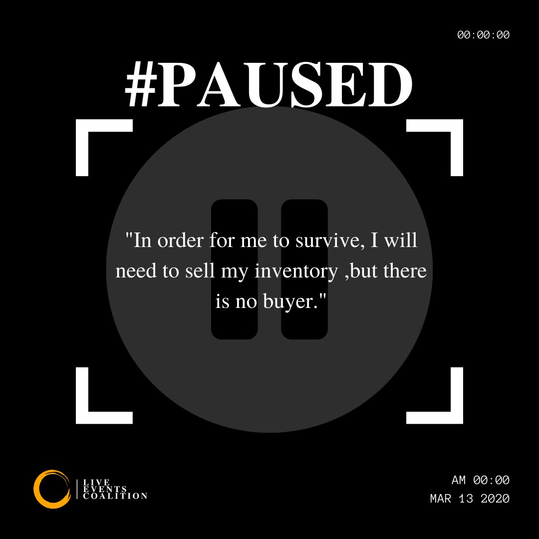 Before COVID-19, there were nearly 1.1 Million live event businesses employing more than 10 employees. Today, most of us are struggling to stay afloat. These stories are from event business owners, taken in September 2020. It's a striking reality; we remain #PAUSED.