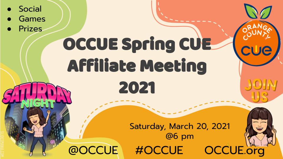 Terii Ault (@moonshotedtech) on Twitter photo CUE starts today! Come see what's happening in Orange County with #OCCUE this Saturday, March 20 at 6PM. We'll have fun, prizes and more fun! <a href="/BreaOlindaUSD/">Brea Olinda USD</a> <a href="/occue/">Orange County CUE</a> <a href="/cueinc/">CUE</a> CUE starts today! Come see what's happening in Orange County with #OCCUE this Saturday, March 20 at 6PM. We'll have fun, prizes and more fun! <a href="/BreaOlindaUSD/">Brea Olinda USD</a> <a href="/occue/">Orange County CUE</a> <a href="/cueinc/">CUE</a>