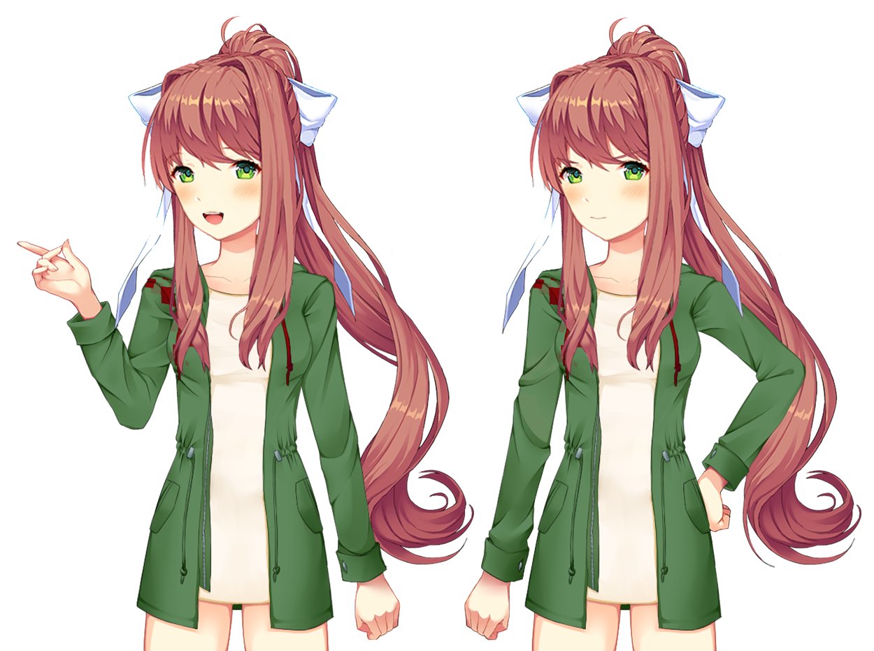 Doki Doki Blue Skies] New custom clothing for Monika and Natsuki! :  r/DDLCMods