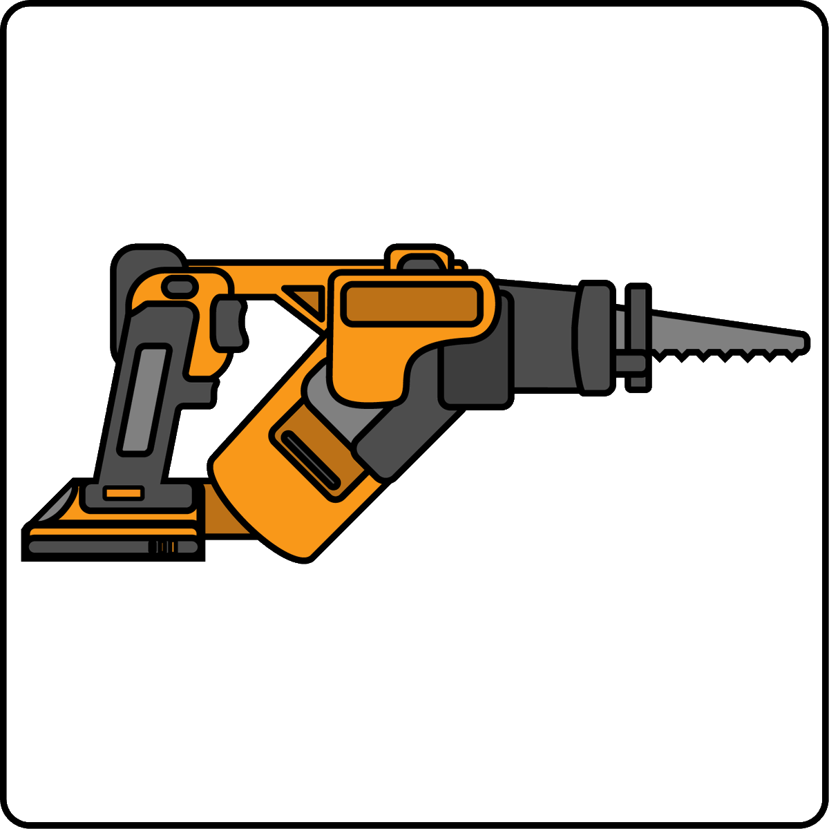 thinkhouse_exe's tweet photo. UI Icon for the Sawzall (reciprocating saw). Working on implementing cutting/slicing mechanics.
#gamedev #gamedevelopment #gamedeveloper #gamedevelopers #adobeillustrator #flatlogo #flatlogodesign #flaticon #iconography #vectorart #vectorartwork #graphicdesignui #gui https://t.co/jp7erRCS1w