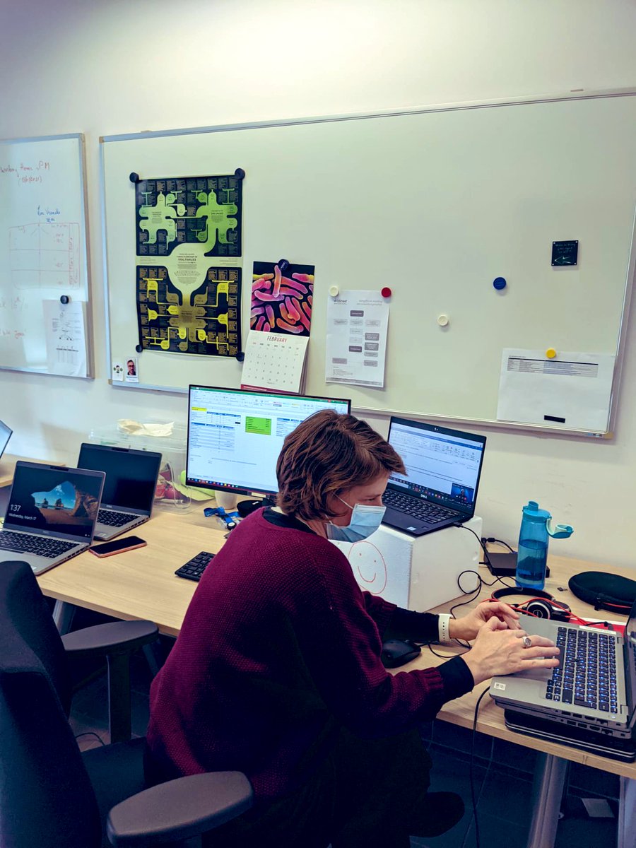 ahaparret's tweet photo. Multi-tasking 😅😷 but notice the smiley face!

#lifeatCRL https://t.co/4fZVn0ra2Z
