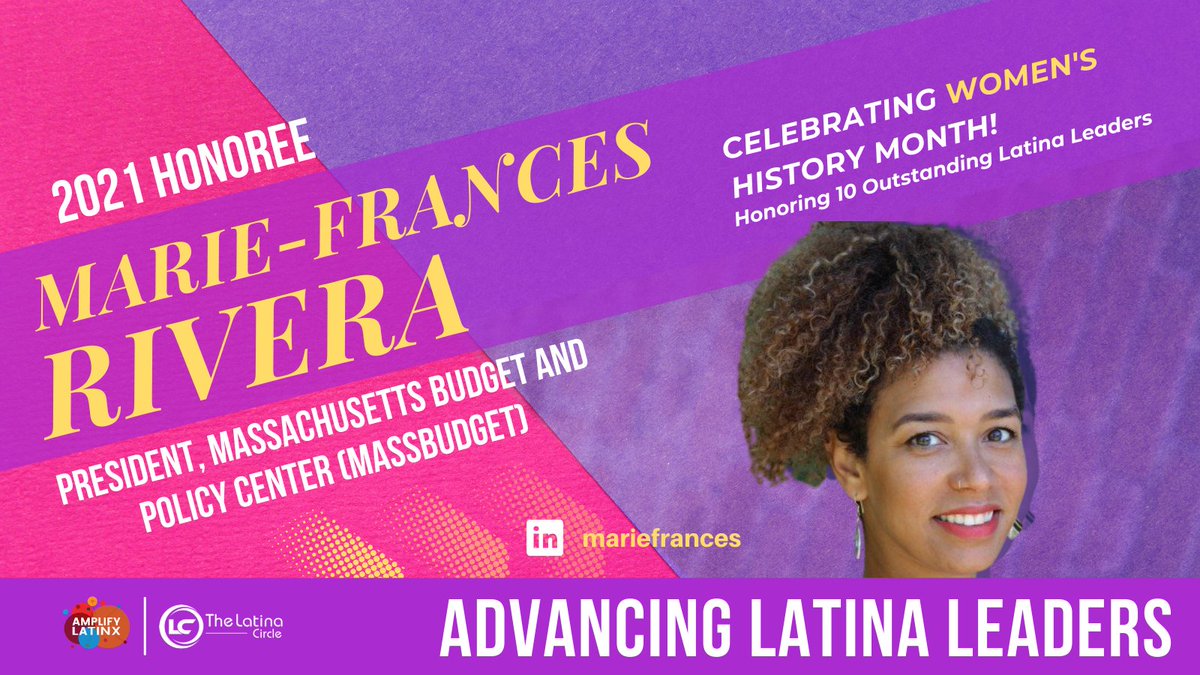 Congratulations to #MarieFrancesRivera for being one of our honorees at Amplify Latinx 2021 Latina Leaders Cafecito! She uses her role to raise awareness of deep disparities and looks for opportunities to collaborate with others. #whm21 #thisishowiamplify hubs.ly/H0JxfGy0