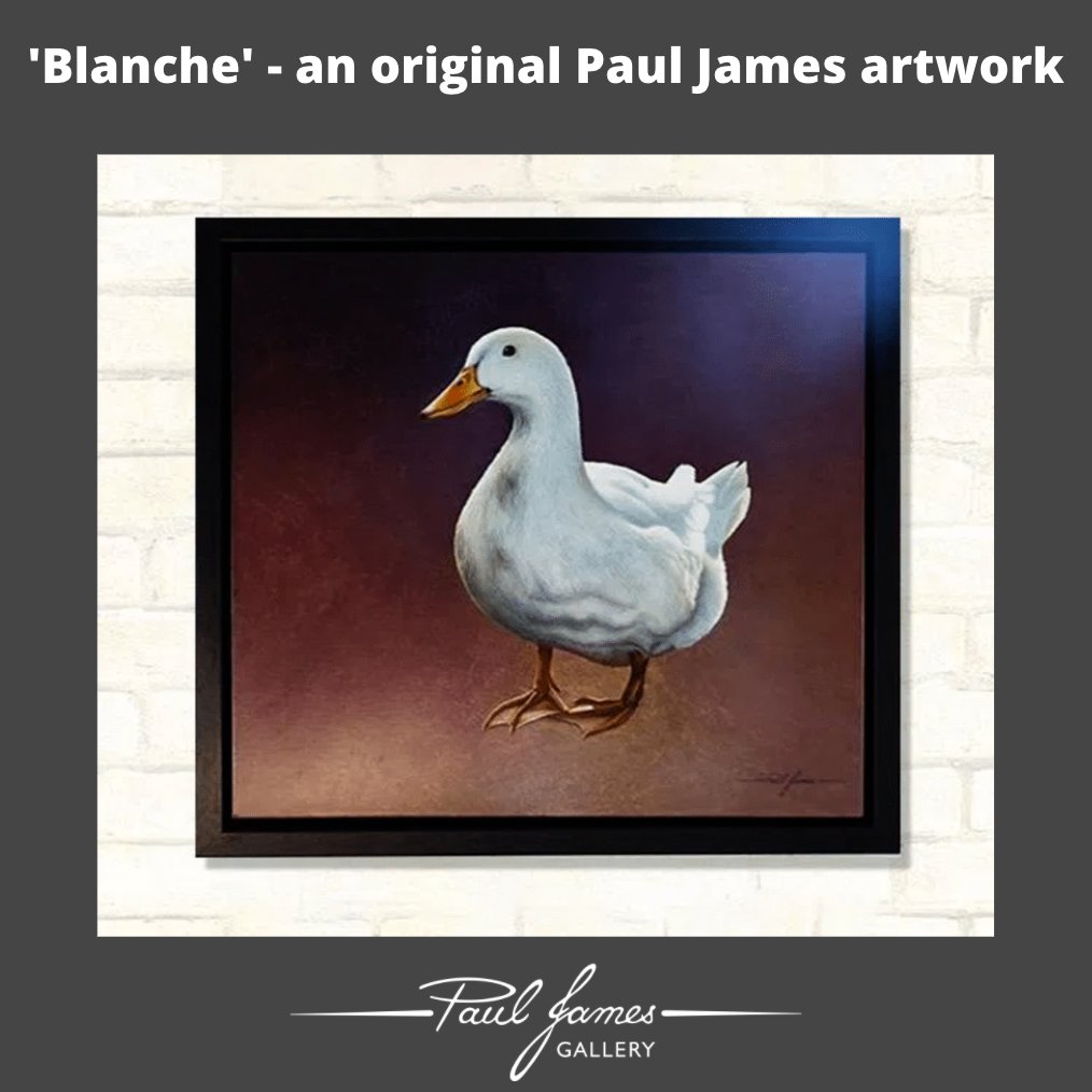🥚In honour of "Poultry Day", here is 'Blanche', the pure white duck...

➡️If you are interested on this piece, please contact us on 01327 223 400 or email team@pauljamesgallery.com for more information or to arrange a private viewing of this fabulous Paul James original artwork.