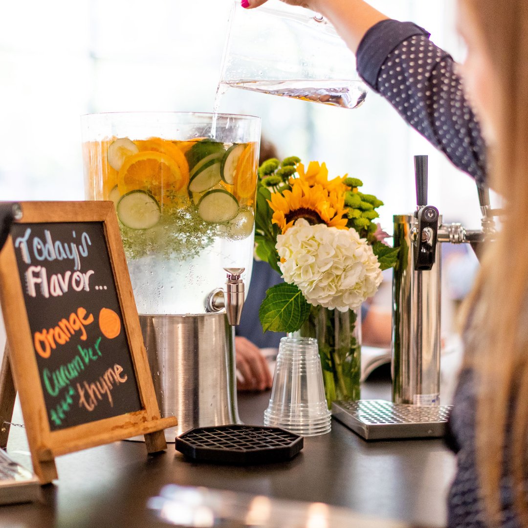 Our members love fresh fruit water each morning!🍊🥒

What's your favorite fruit water flavor??

#fruitwater #hydrate #coworking #workcafe