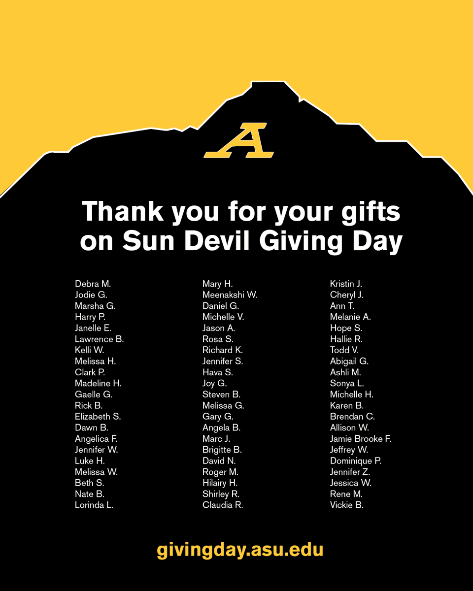 Arizona State University We Re Halfway Through Sundevilgiving Day And So Close To 2 000 Gifts Through Your Generosity You Advance Your Causes Through Asu S Transformative Work And Create Meaningful Change