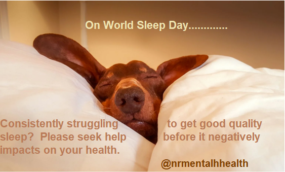 On #WorldSleepDay rather than give usual tips to get better sleep, my message is: if you are really struggling with your #sleep then do seek professional advice. Sustained poor sleep negatively impacts on physical and #mentalhealth. Please act before it does.