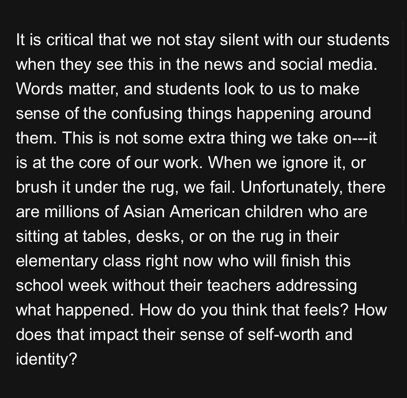 StephanieAbshi4's tweet photo. An email from one of my education professors, Dr. Davis. This is so important for educators. #TeachersGrowHope #Education4Justice https://t.co/VxMD41pJ6e