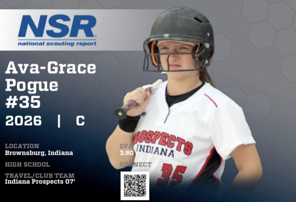 🔹🥎WELCOME🥎🔹
2026 3b/C/Utl Ava Grace “AG” Pogue (Brownsville, IN) 👏🏼👏🏼
Stay HUMBLE, HUSTLE Hard💯 

🖥Evo.nsr-inc.com/Ava-Grace.pogu…
Ov- 54mph / Pop- 1.99/ Ev- 68mph / Shuttle- 4.94
<a href="/NSR_Softball/">NSR_Softball</a> <a href="/MarkGalyean/">Mark Galyean</a> 
#NSRsoftball #NSRdifference