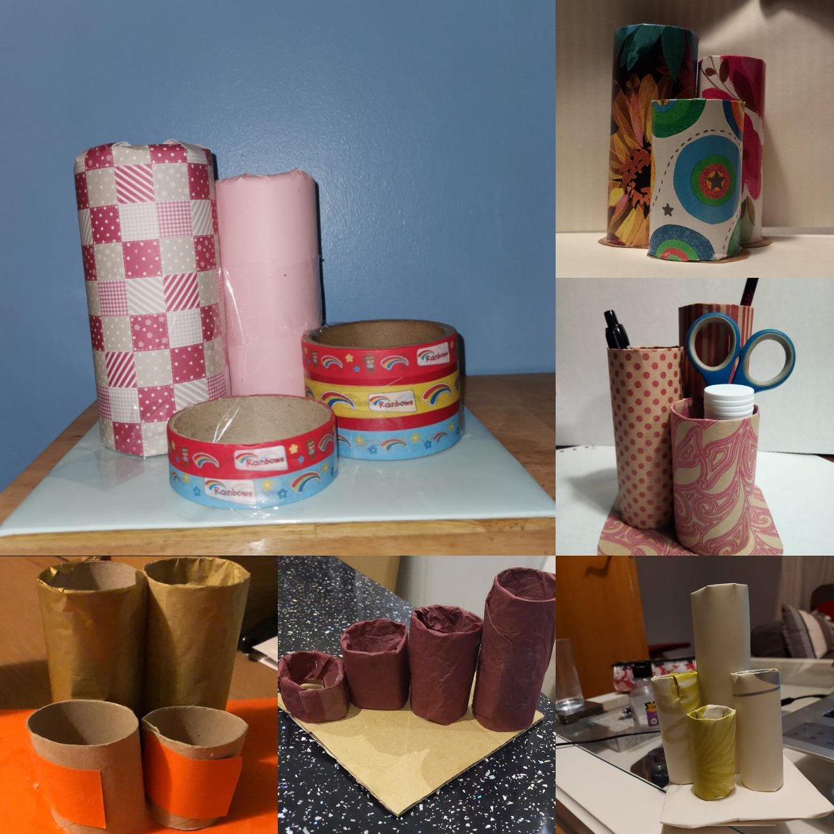 93rdTrefoil's tweet photo. Making a useful desk tidy as part of the Time Travel Challenge! #Crafting #GirlsCan #InspireGirls #IKnowMyPlace https://t.co/C8B1fpQKZQ