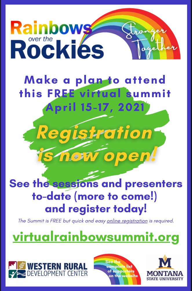 qsamsu's tweet photo. Rainbows over the Rockies is also coming up: April 15-17th!! Registration is currently open! https://t.co/6q2isCTNUH