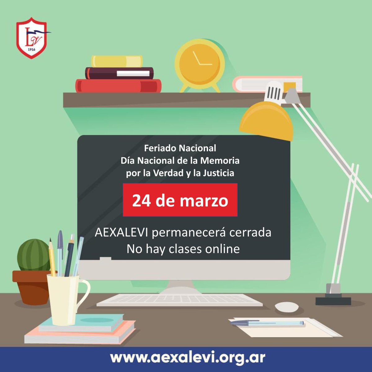⚠️Importante: aviso sobre el feriado nacional del 24 de marzo.