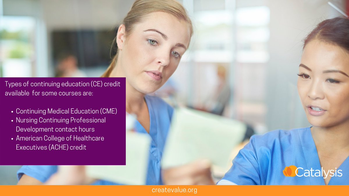 Did you know that some courses in the #CatalysisAcademy are approved for American College of Healthcare Executives (ACHE) credit?  ow.ly/RpQ550E1SyK