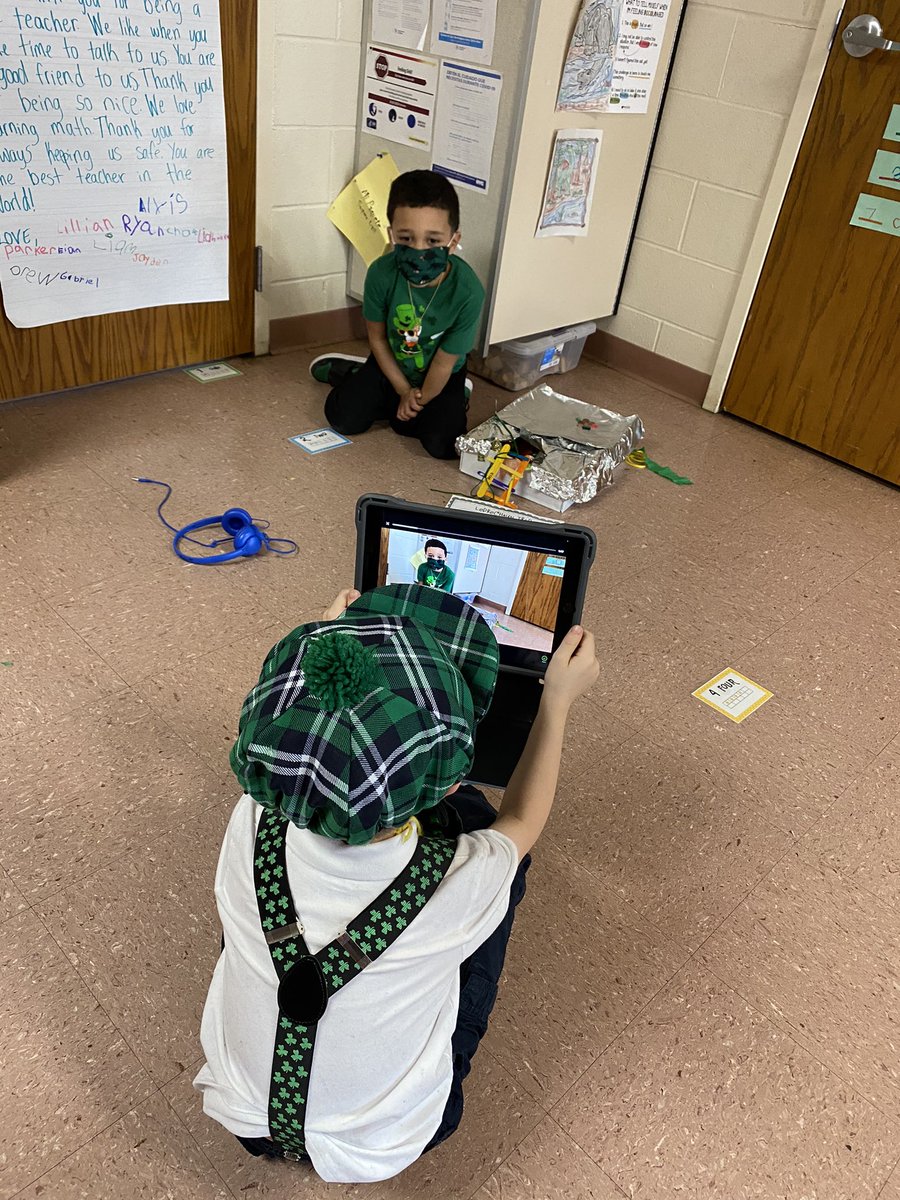 MissDillon12's tweet photo. #tbt to yesterday’s shenanigans 🍀 (and learning, of course!) The children had a blast graphing lucky charms &amp; their designs and creation process on @Flipgrid #WSScares #tinypanthers https://t.co/4bezRnTlIb