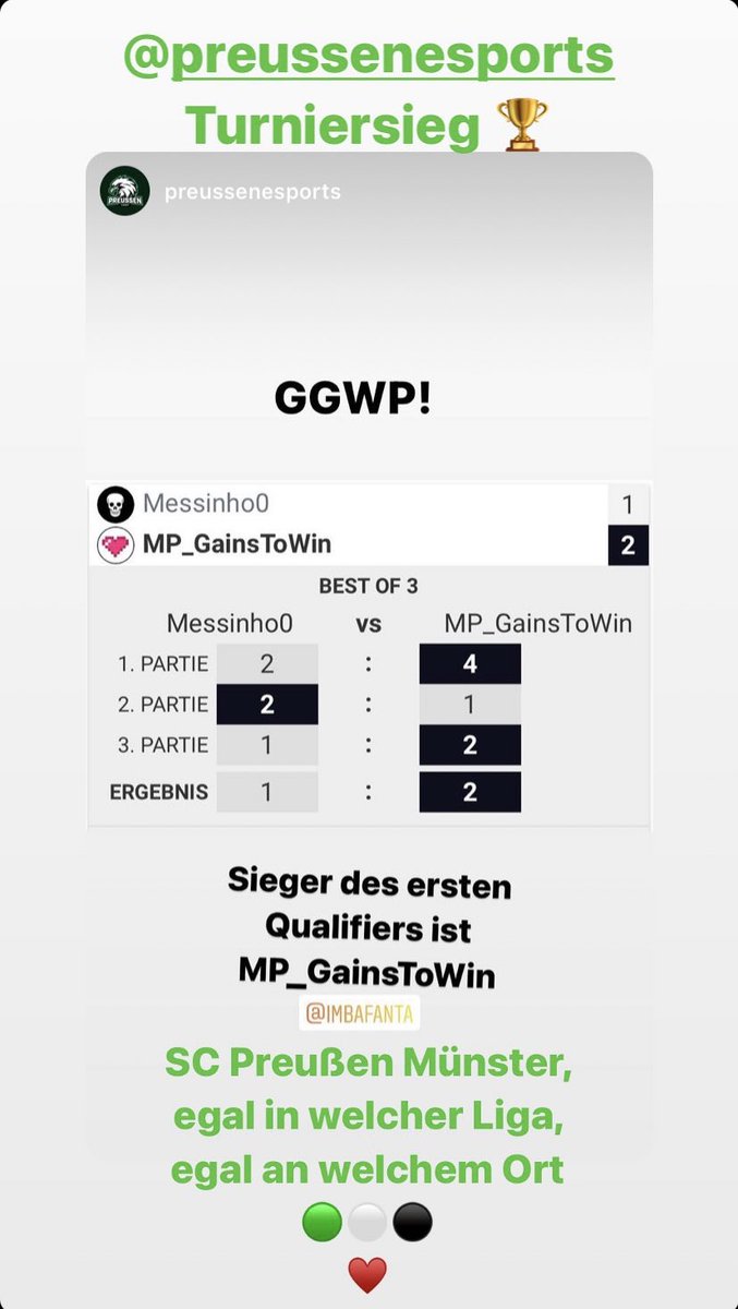 Turniersieg! 🟢⚪️⚫️ <a href="/Preussen06/">SC Preußen Münster</a>