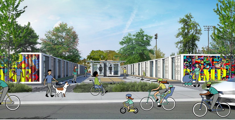 JeremyLoveday's tweet photo. Good news! Victoria City Council approved the proposal to build 30 crowdfunded tiny homes on the City-owned parking lot at 940 Caledonia. These will be transitional homes for people while adequate and affordable permanent homes are built. #yyj #Housing https://t.co/NNPKZuATn3