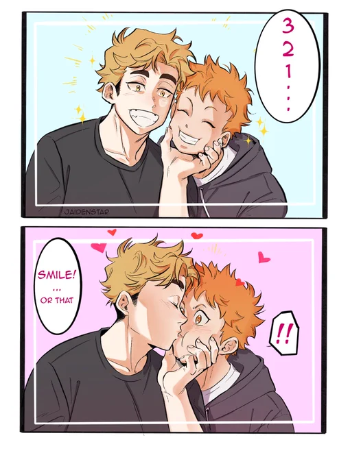 #侑日 #atsuhina the proper way to take a picture with hinata . 