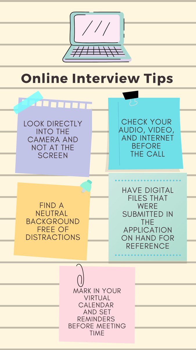 NSCS_CMU's tweet photo. The links we used for our meeting this past Monday about Virtual Interviewing is on our Facebook page and Instagram page. We want you to be as successful as possible and provide you with resourceful information #virtualinterview #fireupnscs🔥☝️ https://t.co/8A3SeHoweF