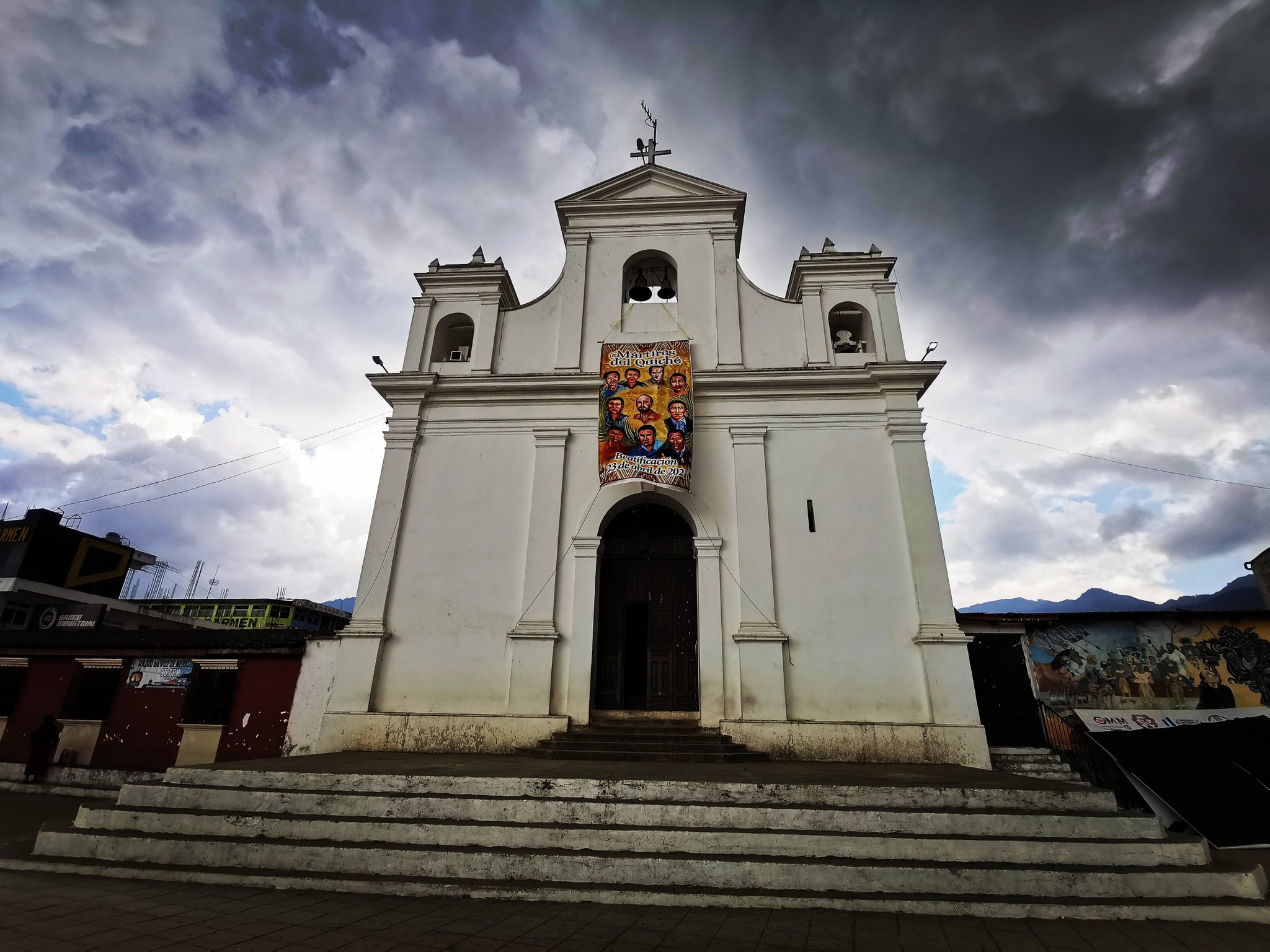 Iglesia católica en el Parque de Nebaj