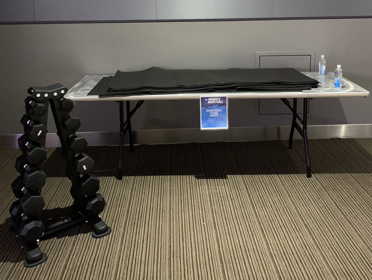 trevormorning's tweet photo. Left: Women’s NCAA Weight Room
Right: Men’s NCAA Weight Room

1) This is embarrassing by the @NCAA 
2) What do you think this does to the girls confidence? ⬇️
3) I have 11/12yr old girls lifting heavier weight
4) Women are no different than men in the weight room

@NCAA be better https://t.co/0iDXas5YYd