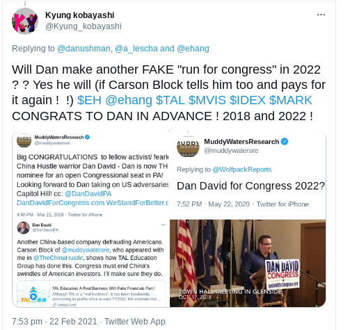 murat141422's tweet photo. #CarsonBlock and #DanDavid specialize in using compelling visuals to COMMIT FRAUD. Period. In this case, they exaggerate and misrepresent. But there are many examples where they fully doctor or fabricate pics and video. Look at recent reports on $EH $SOS $XL, many more too https://t.co/3EAWnXQbCu