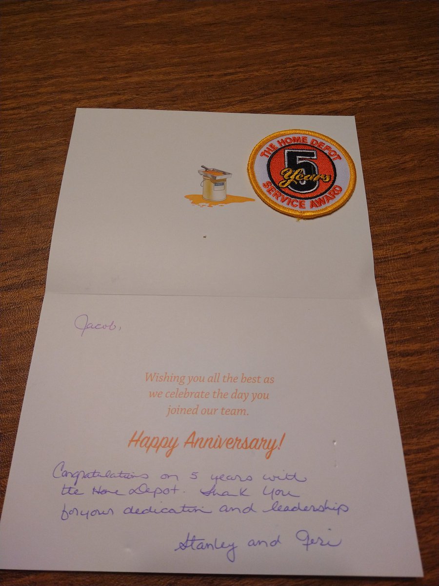 Jacob Hansen (@jacobh212) on Twitter photo .<a href="/HomeDepot/">The Home Depot</a> 5 years strong! #homedepot .<a href="/HomeDepot/">The Home Depot</a> 5 years strong! #homedepot