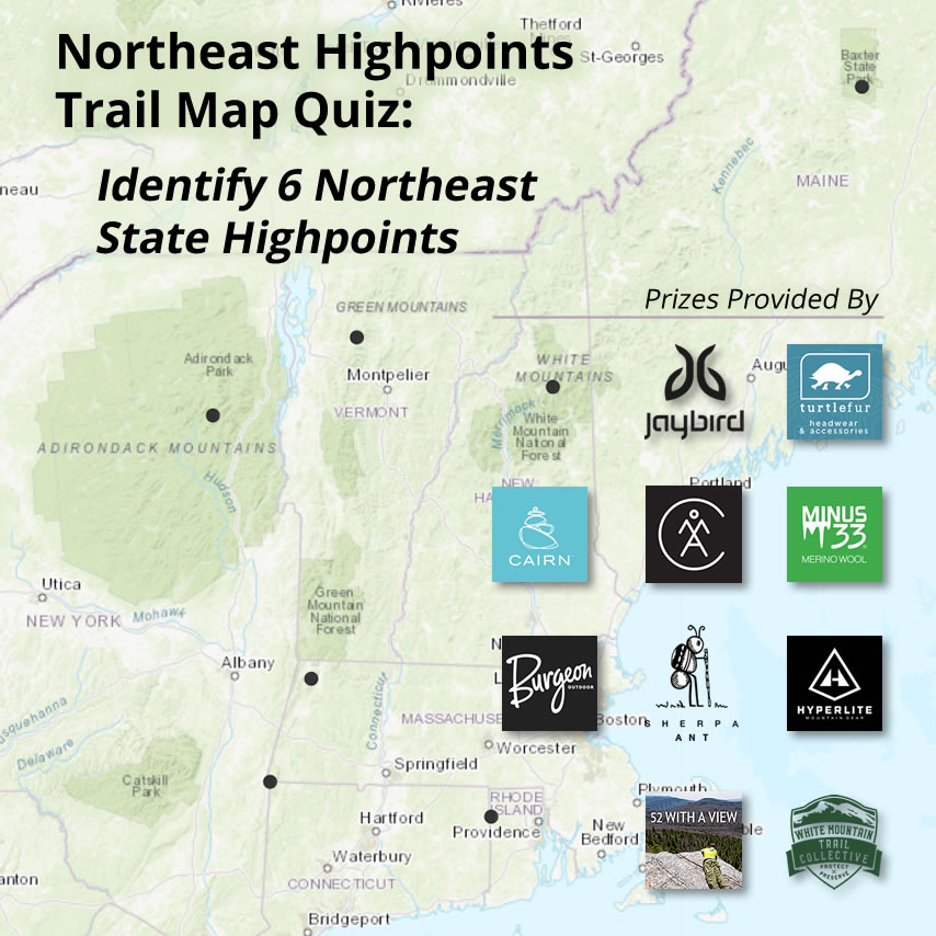 TrailsNH's tweet image. Northeast Highpoints trail map quiz. Includes 6 maps, Answers are multiple chose: TrailsNH.com/quiz. 

- Practice your map reading skills 
- Challenge your hiking buddies
- Win cool gear
Study maps available :   
trailsnh.com/tag/State-High…