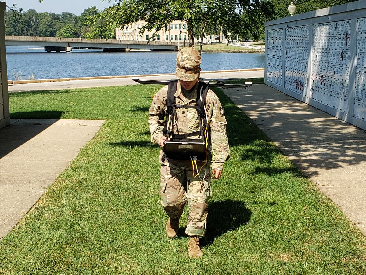 ArmyGeospatial's tweet image. The @ArmyGeospatial Product Director, Combat Terrain Information Systems, equips Active Duty #GeospatialEngineers with the latest #survey technology. #modernization