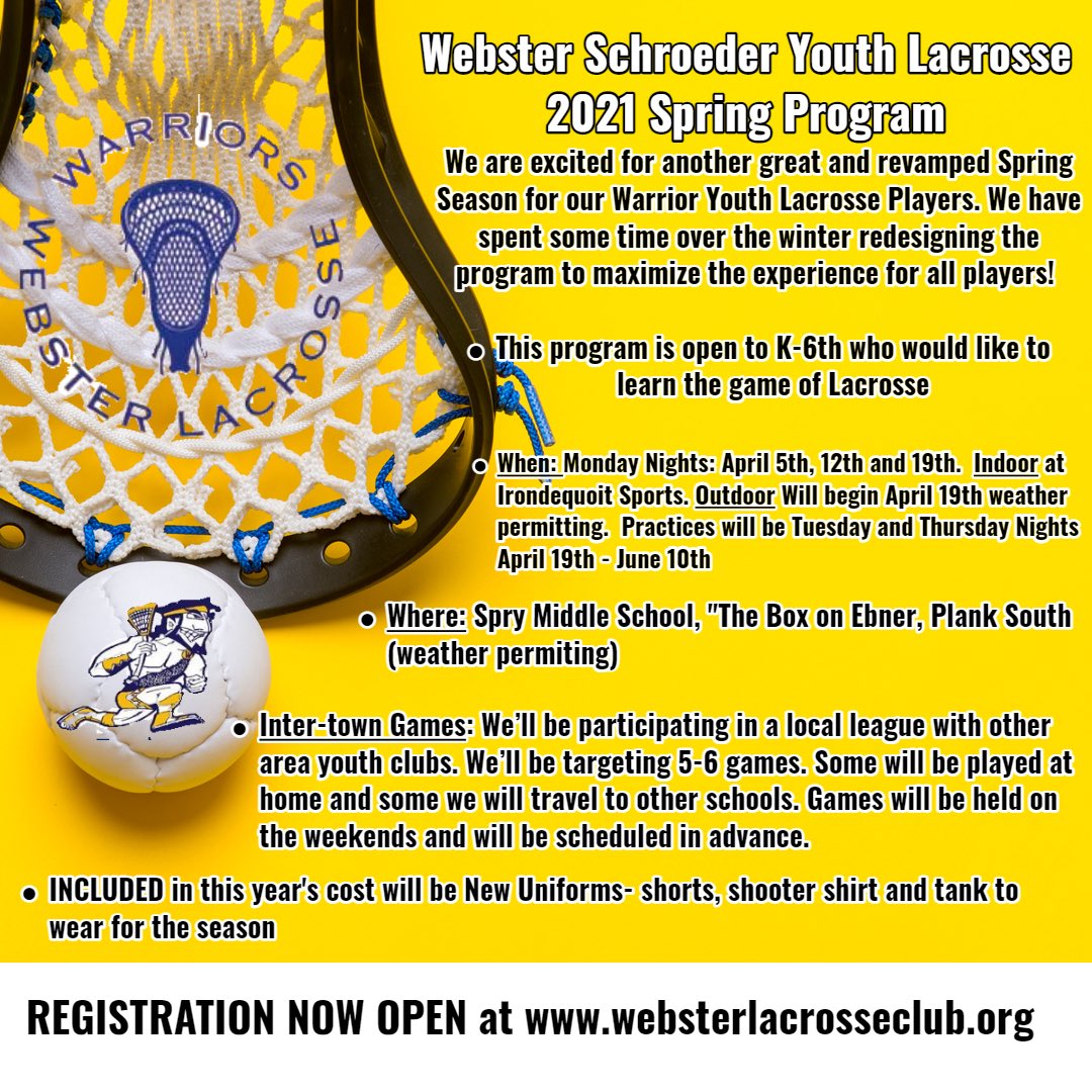 Webster_Lax's tweet photo. Spring Lax is back ! https://t.co/6GqO5IXDCq